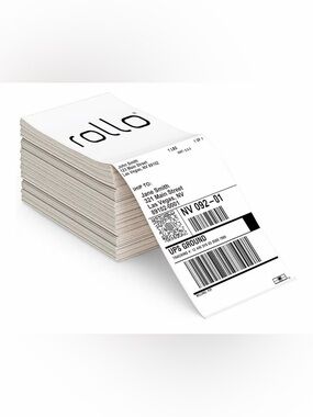 Rollo Thermal Shipping Labels - 4x6 White FanFold Stack